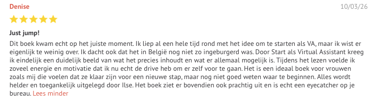 review Denise Standaard boekhandel start als virtual assistant